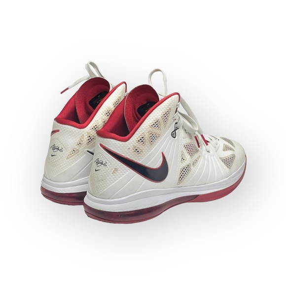 Nike ✔︎ LeBron 8 PS Home Basketball Shoe Sneaker ✔︎ White Sport Red ✔︎ 12D 2011 - Picture 4 of 17
